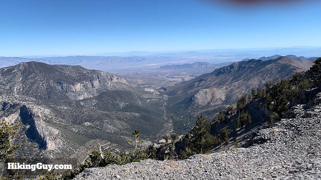 Kyle Canyon As Seen From Charleston Peak South Loop Trail