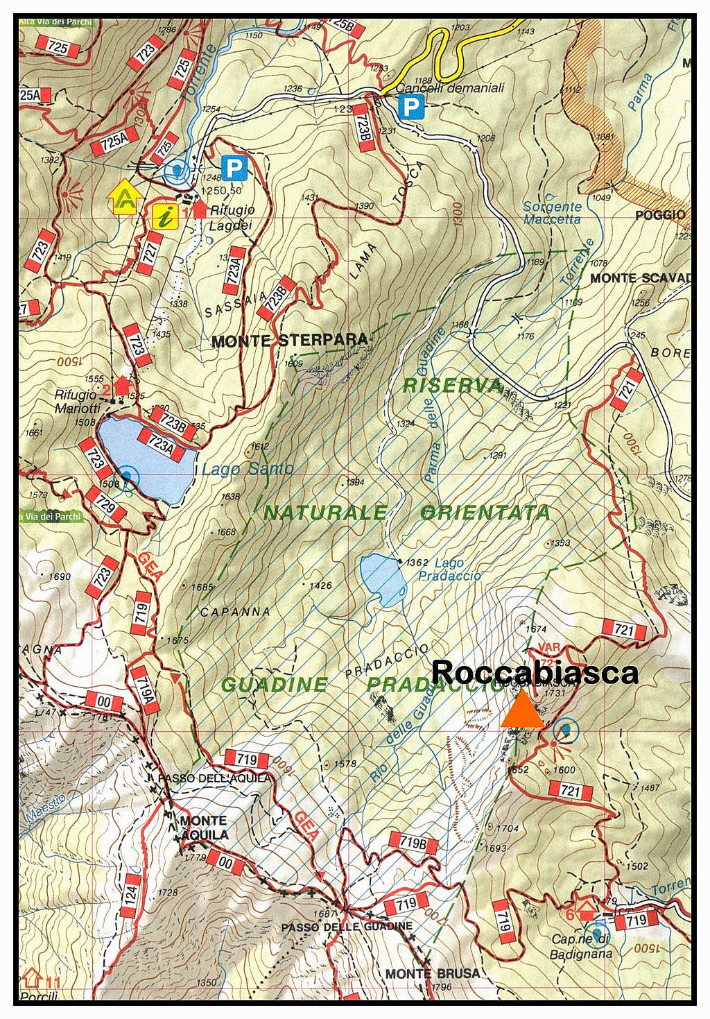 Roccabiasca map