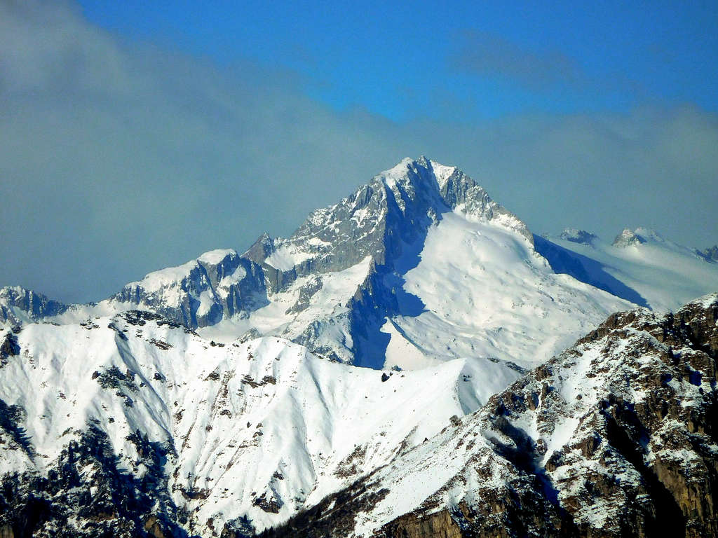 Close-up of Carè Alto taken from Monte Creino
