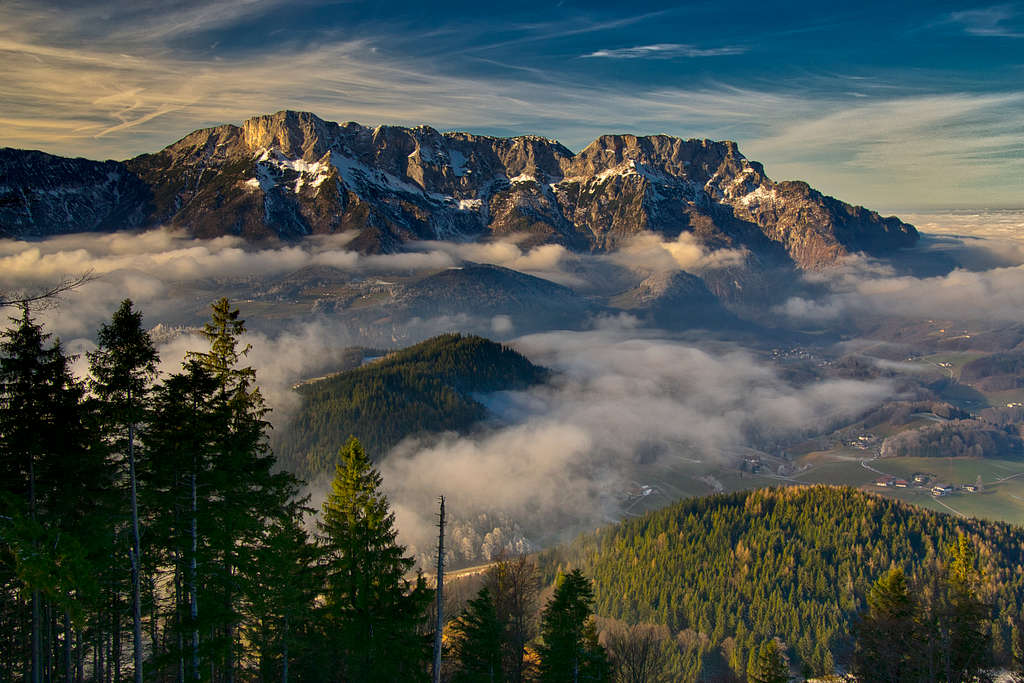 The Untersberg above the cloud