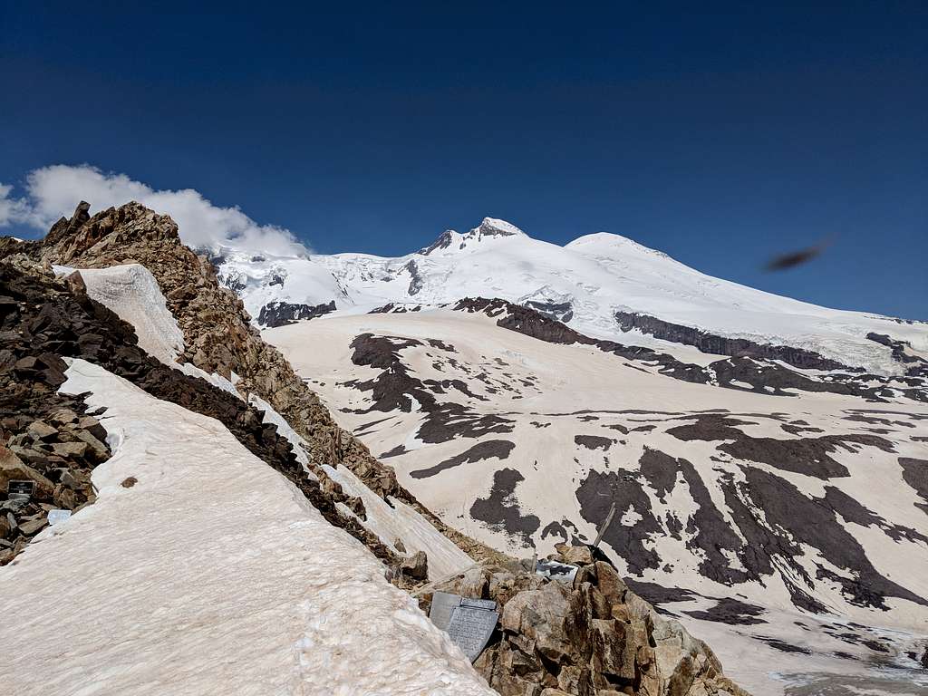 View of Elbrus from Khotutau Pass
