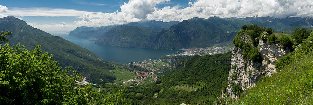 Looking from Monte Creino across Lago di Garda