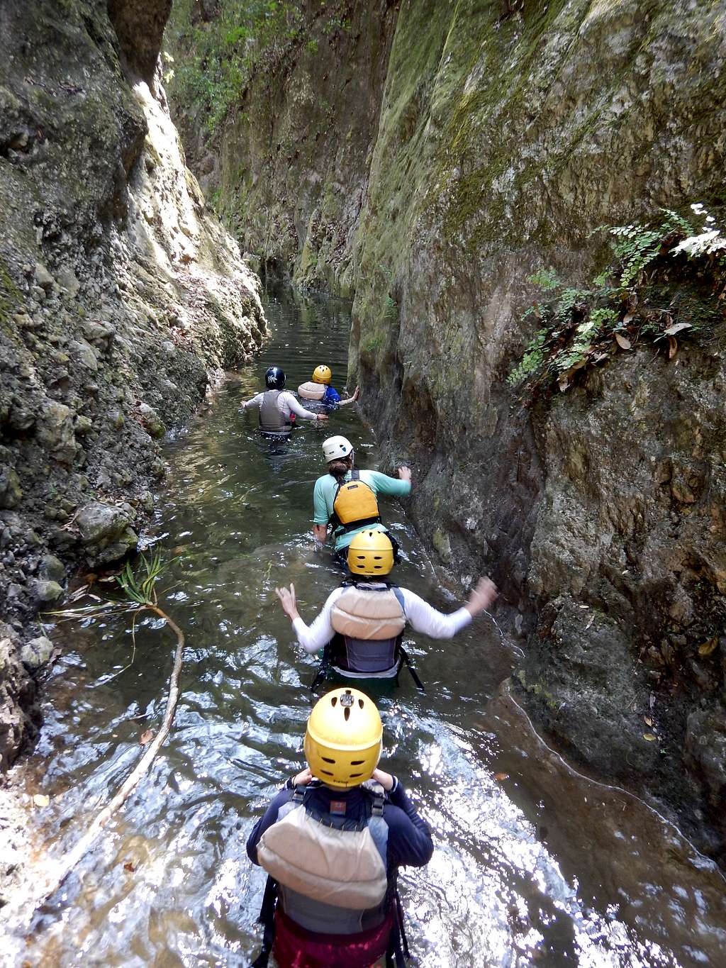 Wading in the beautiful Cañón de las Mariposas