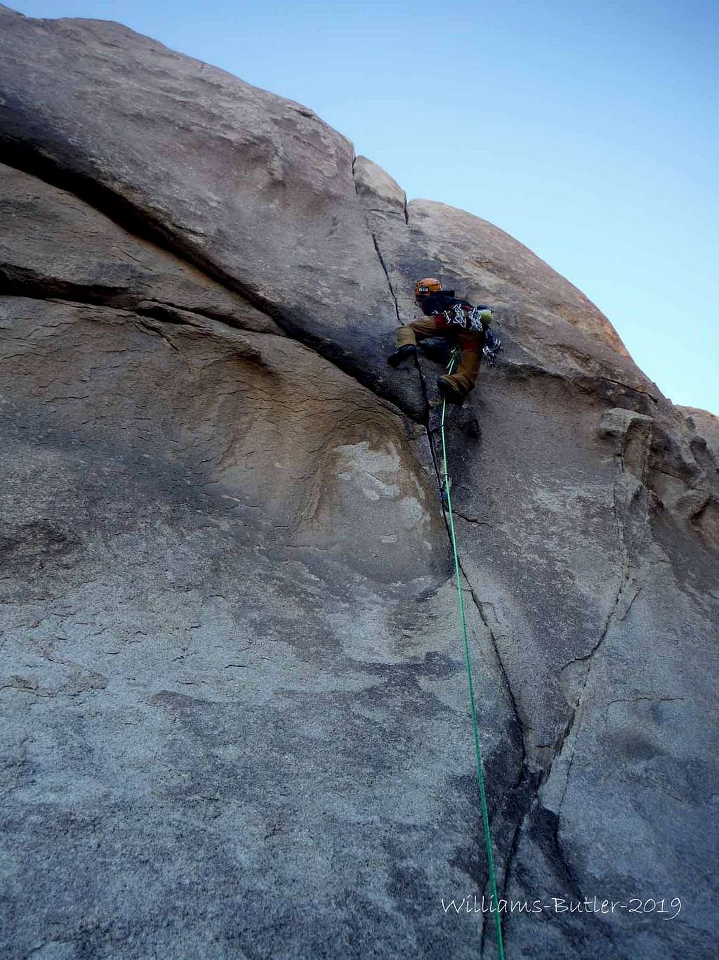 Dow leading Right Baskerville Crack, 5.10a**