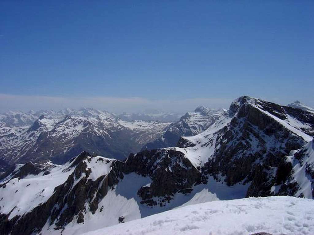 The peak of Aspe (right) with...