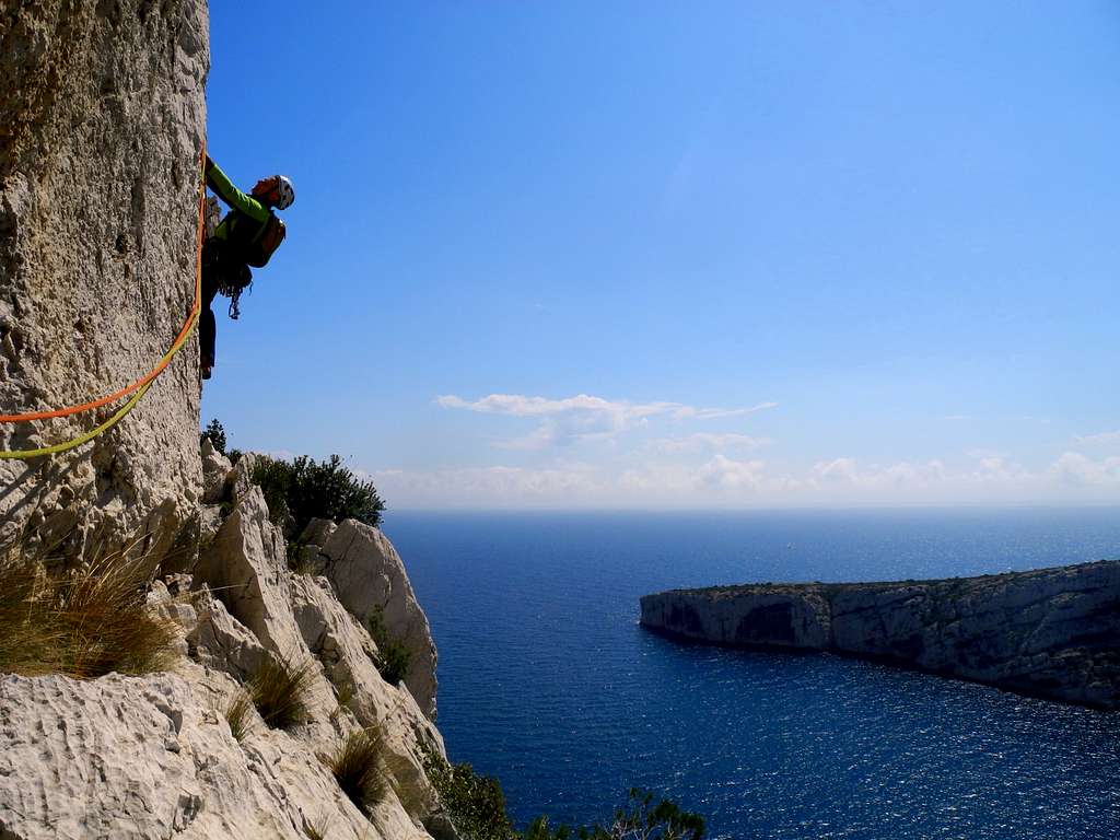 Climb on Aiguille de Sugiton