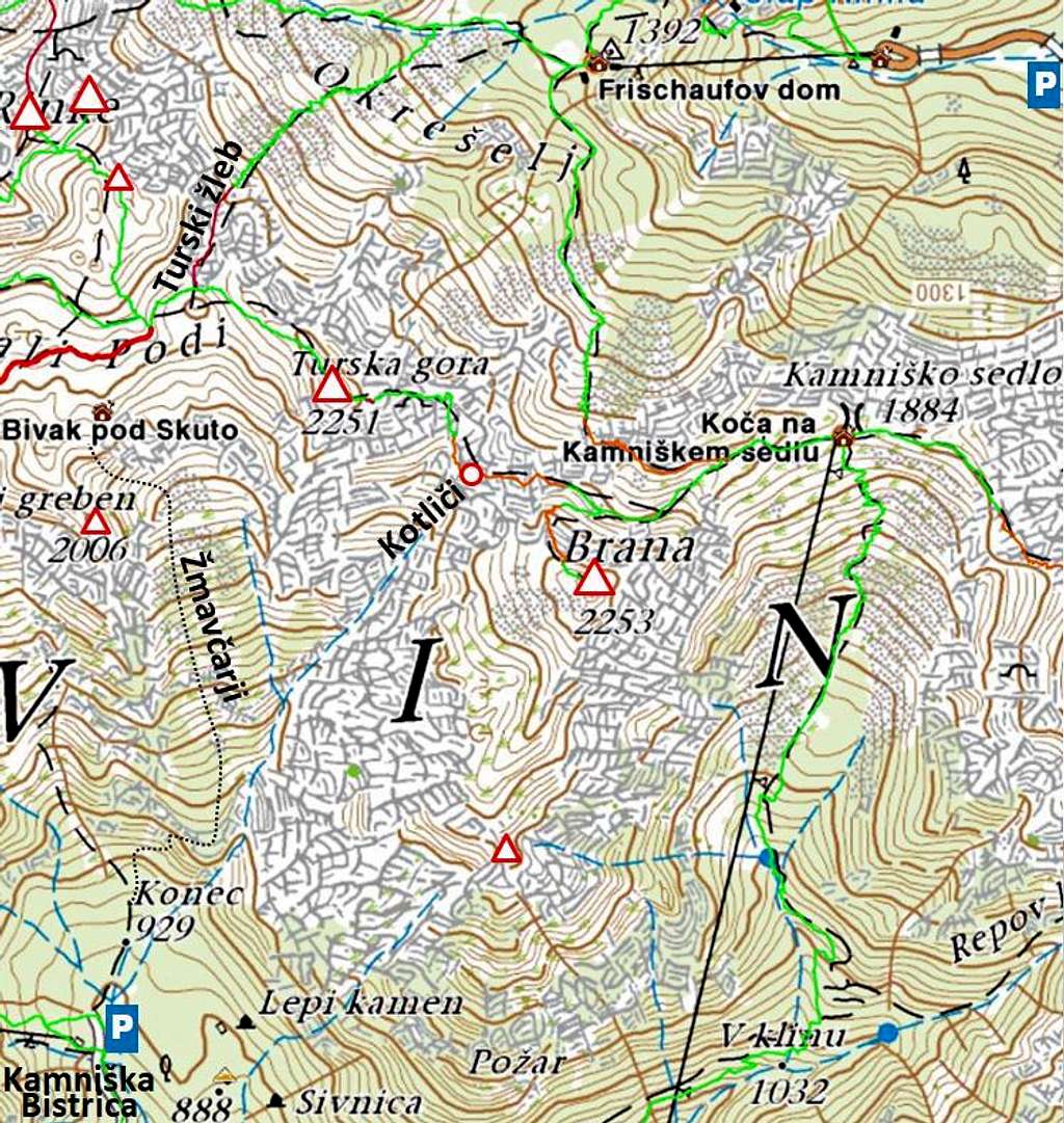 Turska gora map