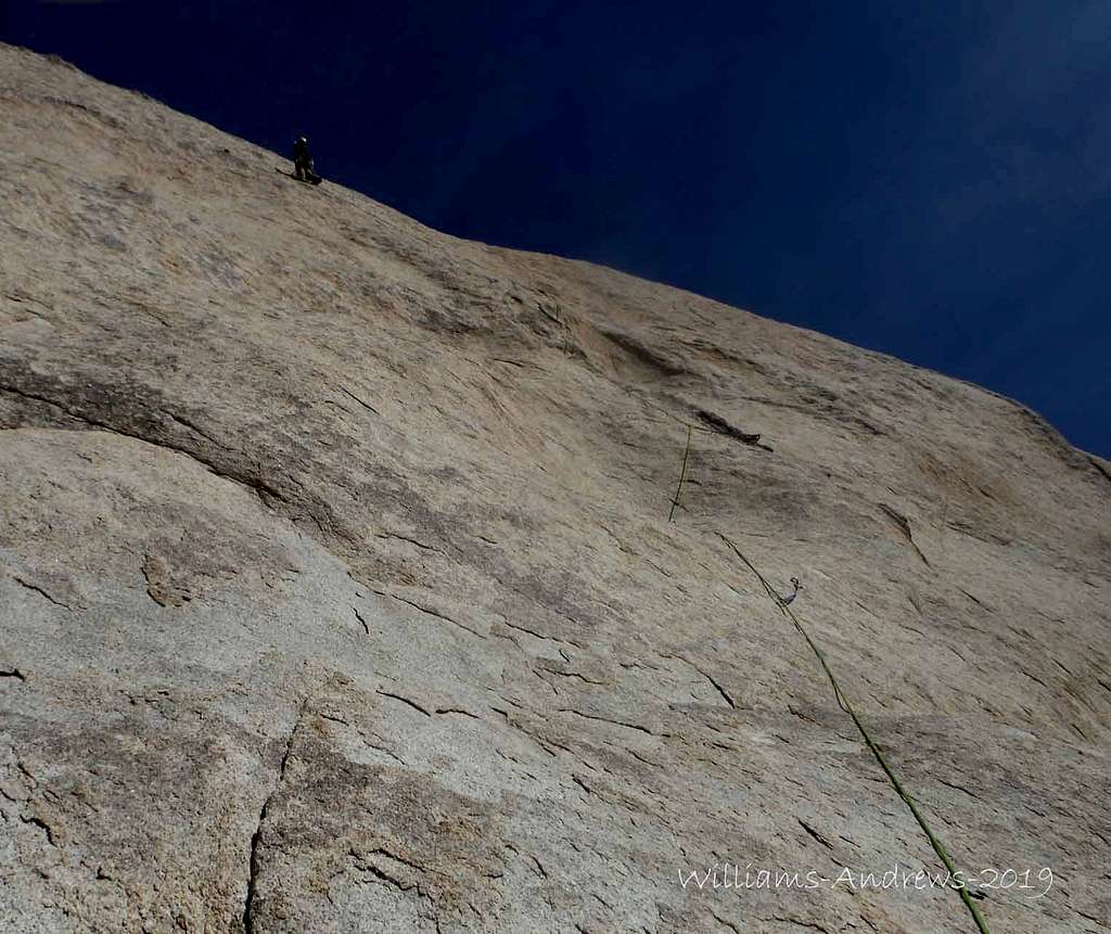 Dow leading Yardy Ho and Away, 5.10a**