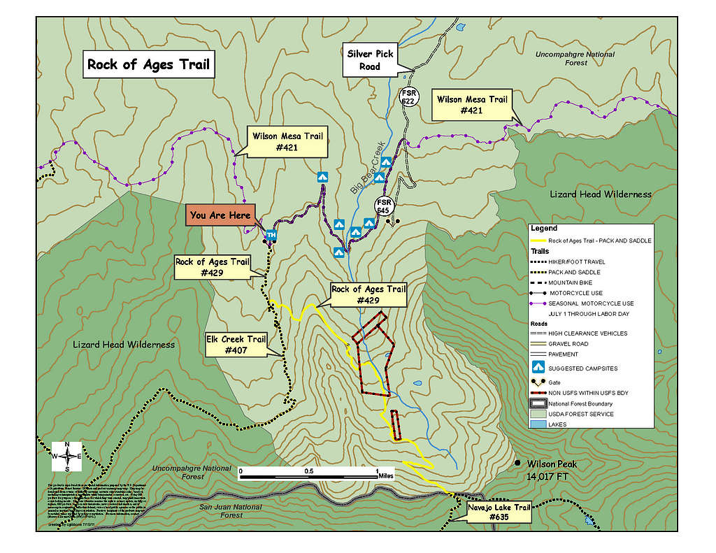 Wilson Peak Access Map