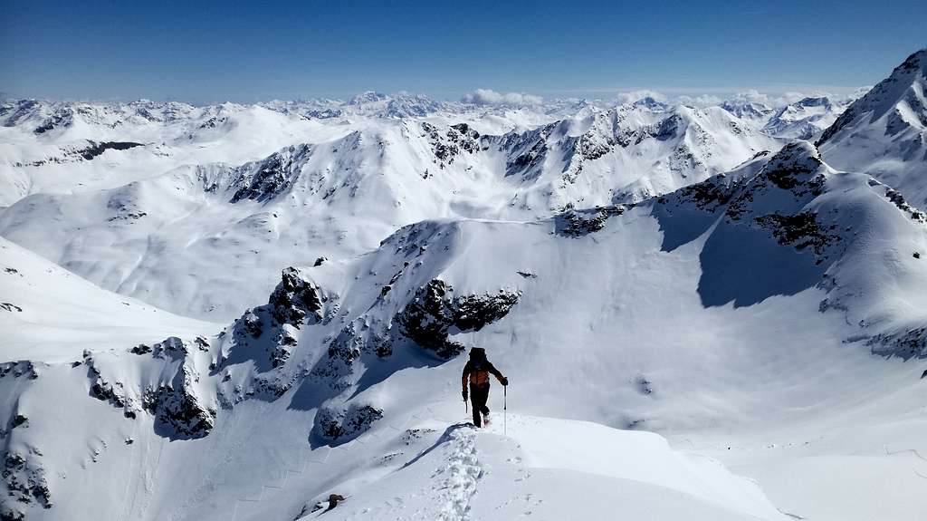 Alessandro near the summit of Muragl