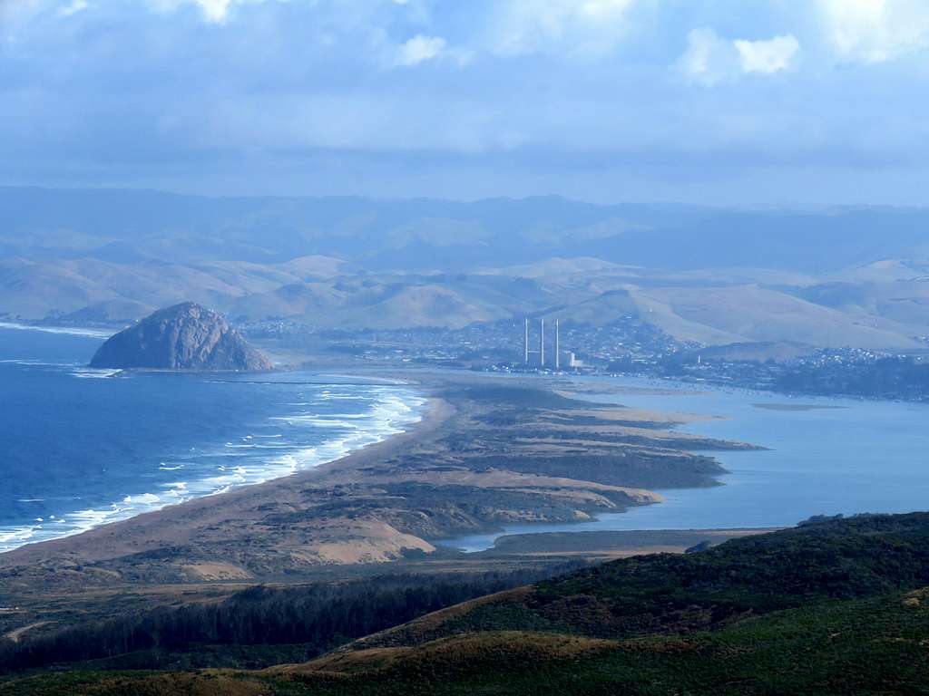 Zoomed view of Morro Bay & Rock from Valencia