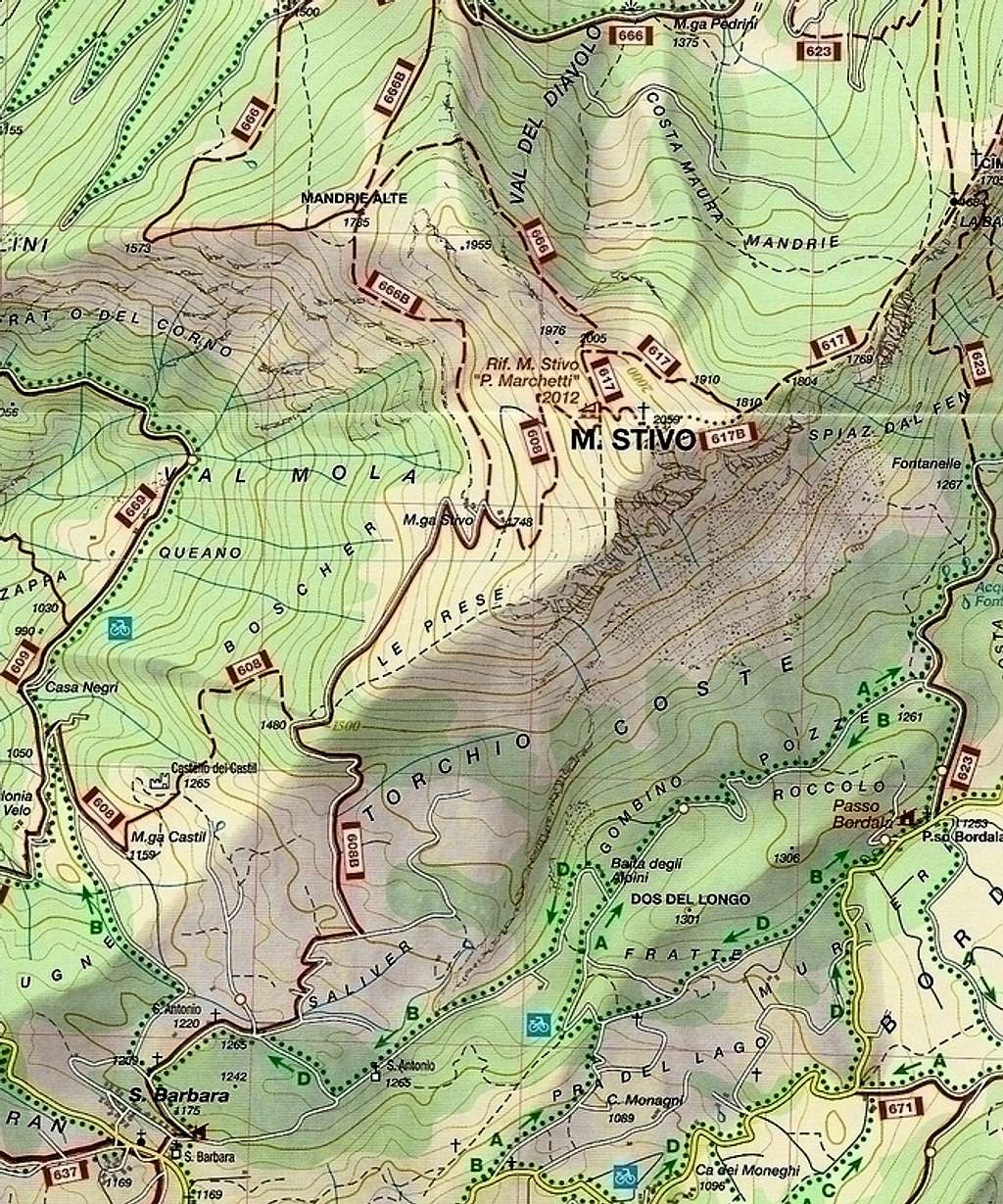 Monte Stivo map