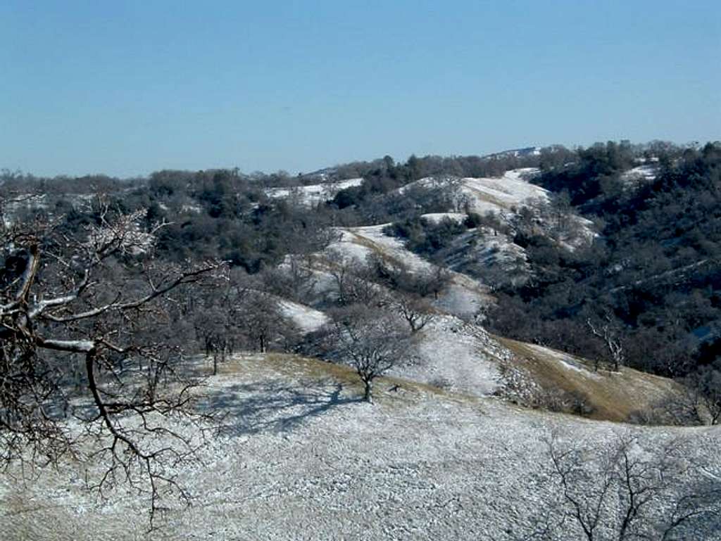 Rose Peak in snow and ice, on...