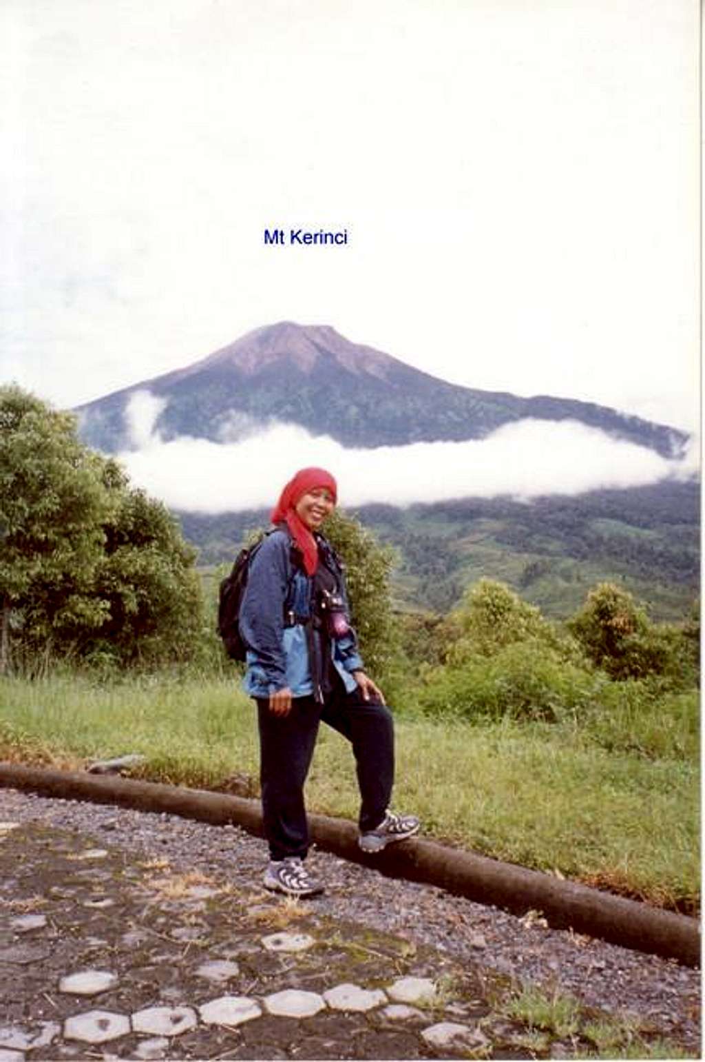 Background Mount Kerinci...