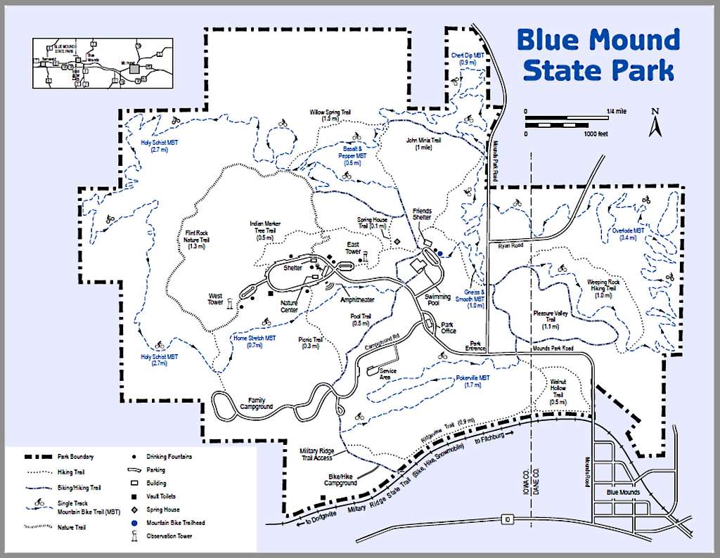 Blue Mound State Park Map