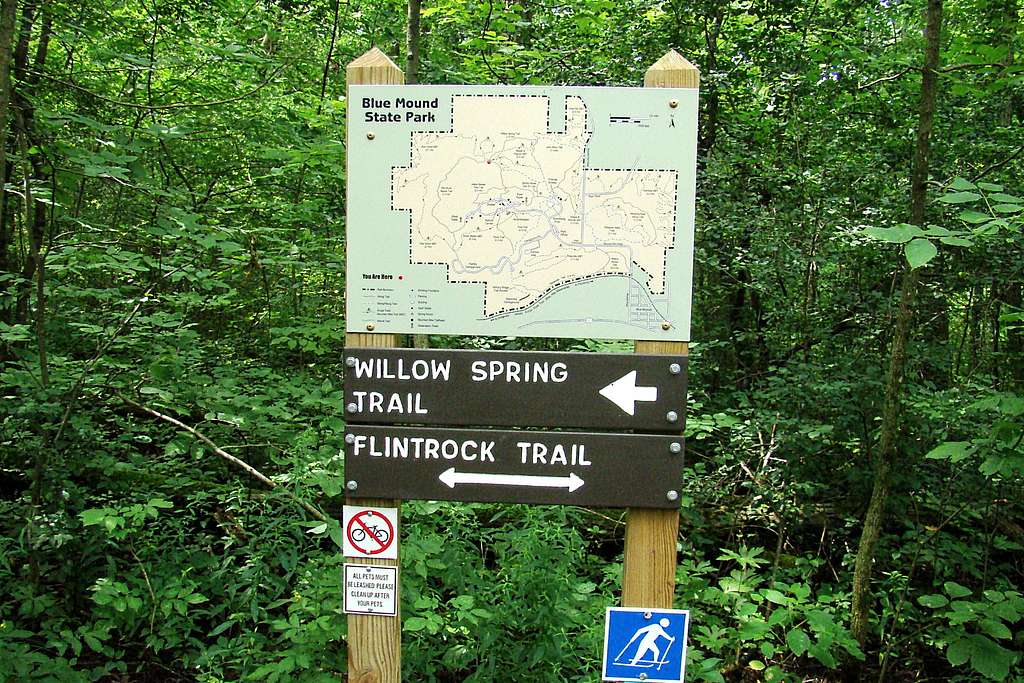 Blue Mound Willow Spring Trail Junction