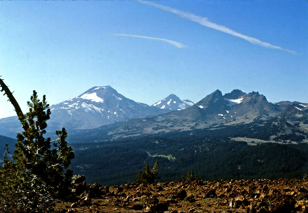 South Sister, Middle Sister and Broken Top from Tumalo Mountain