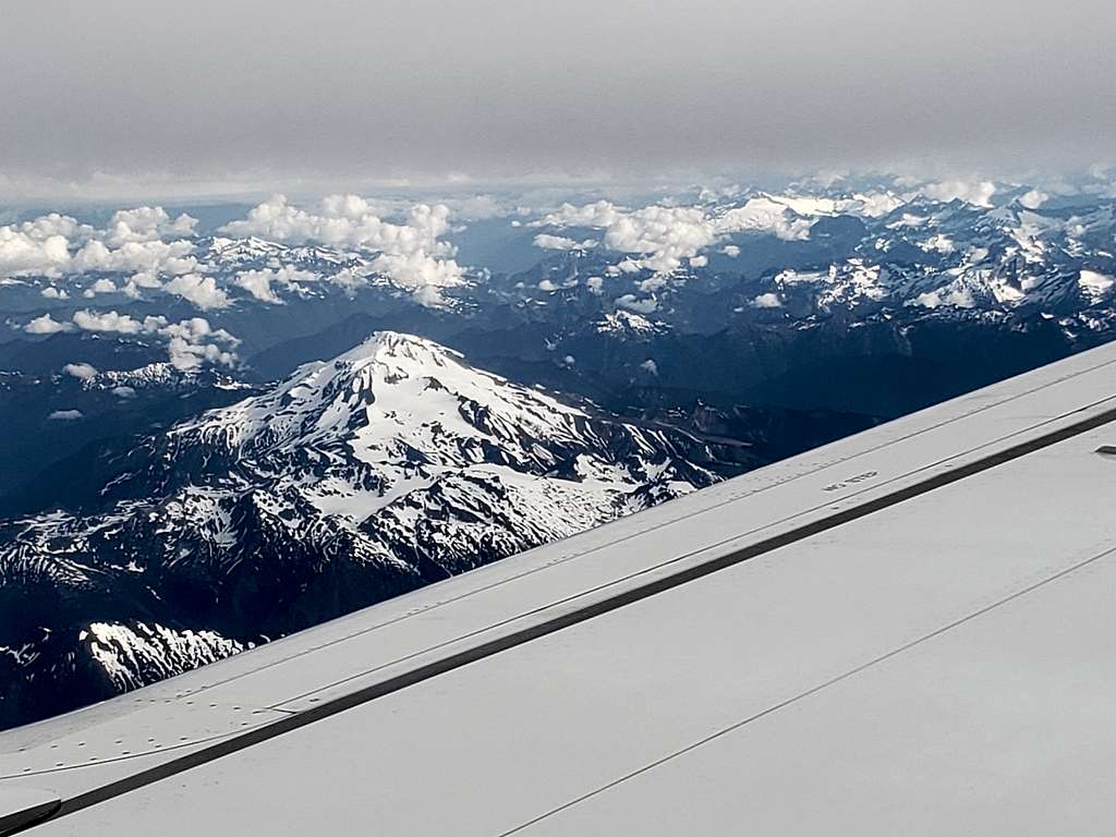 Glacier Peak from airplane