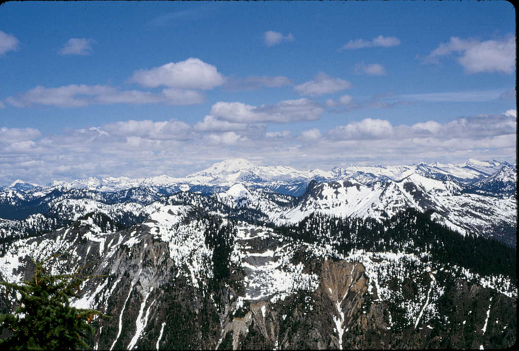 Summit photo, looking toward Glacier Peak