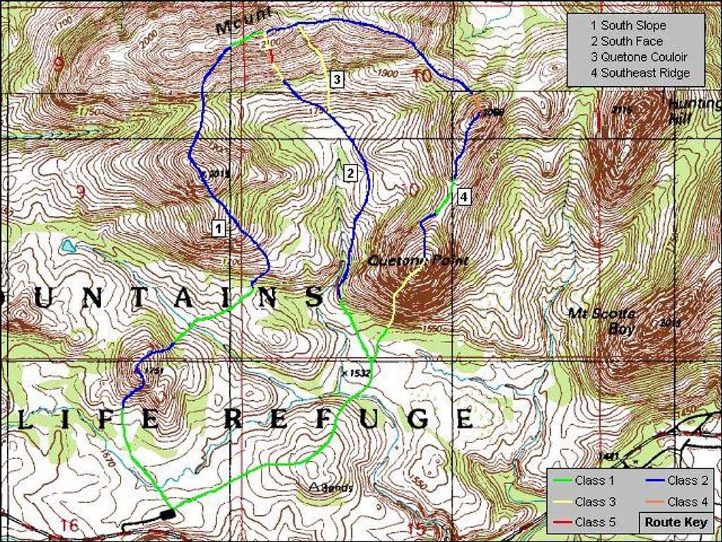 Mt. Wall's South Side Routes