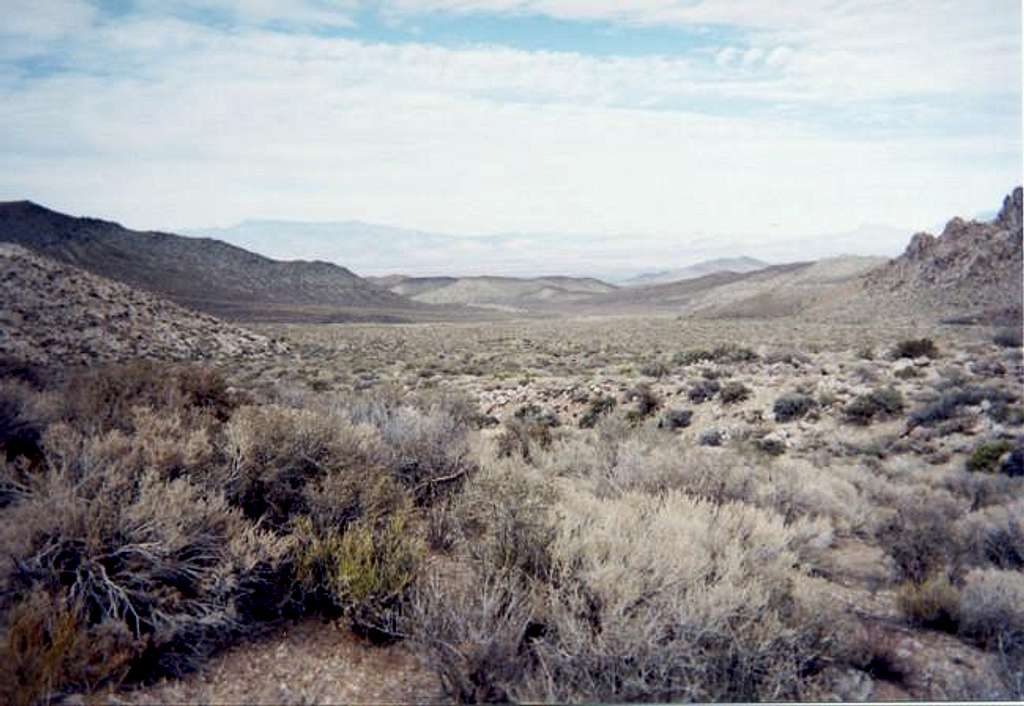 The desert flats at the base...