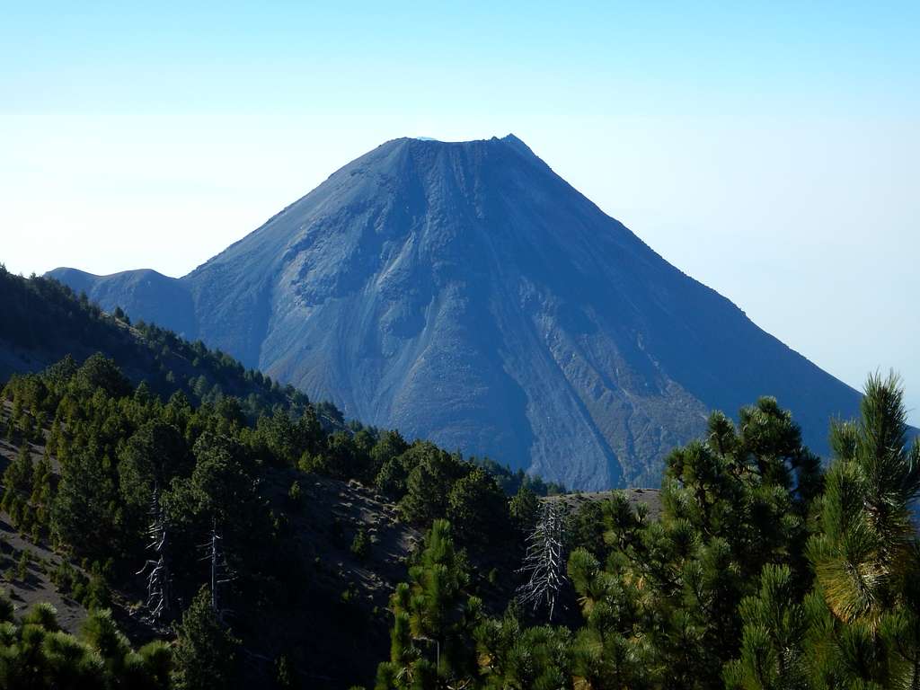 Volcan de Colima as seen from the slopes of Nevado de Colima