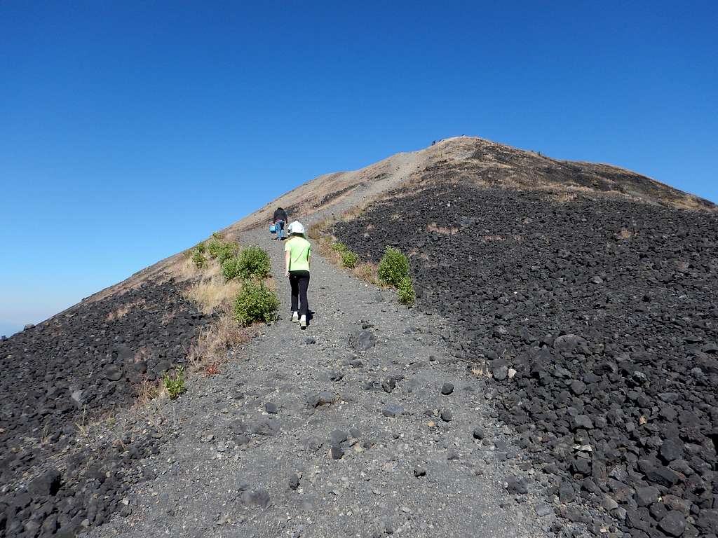 The summit of Paricutin is just ahead