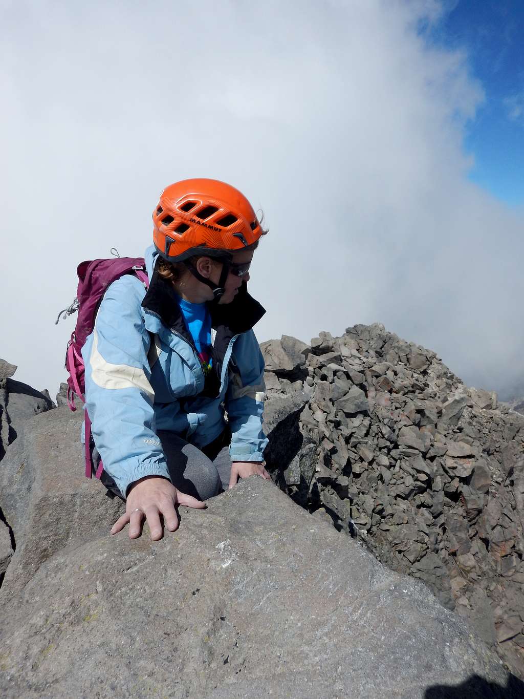Kimberly on the summit of Nevado de Toluca