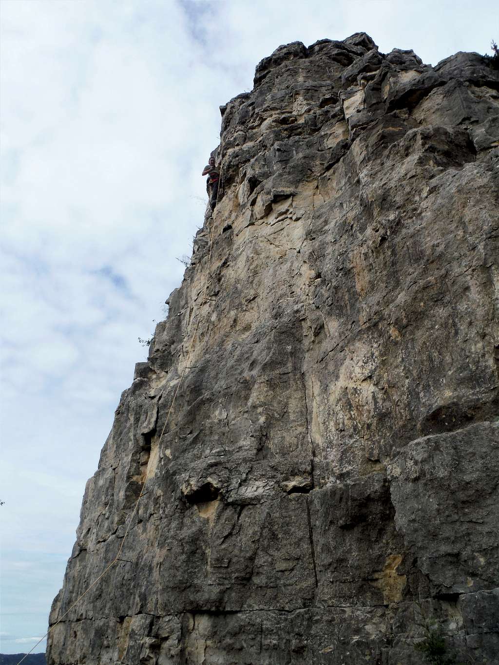 Climber on Sugarloaf Tower