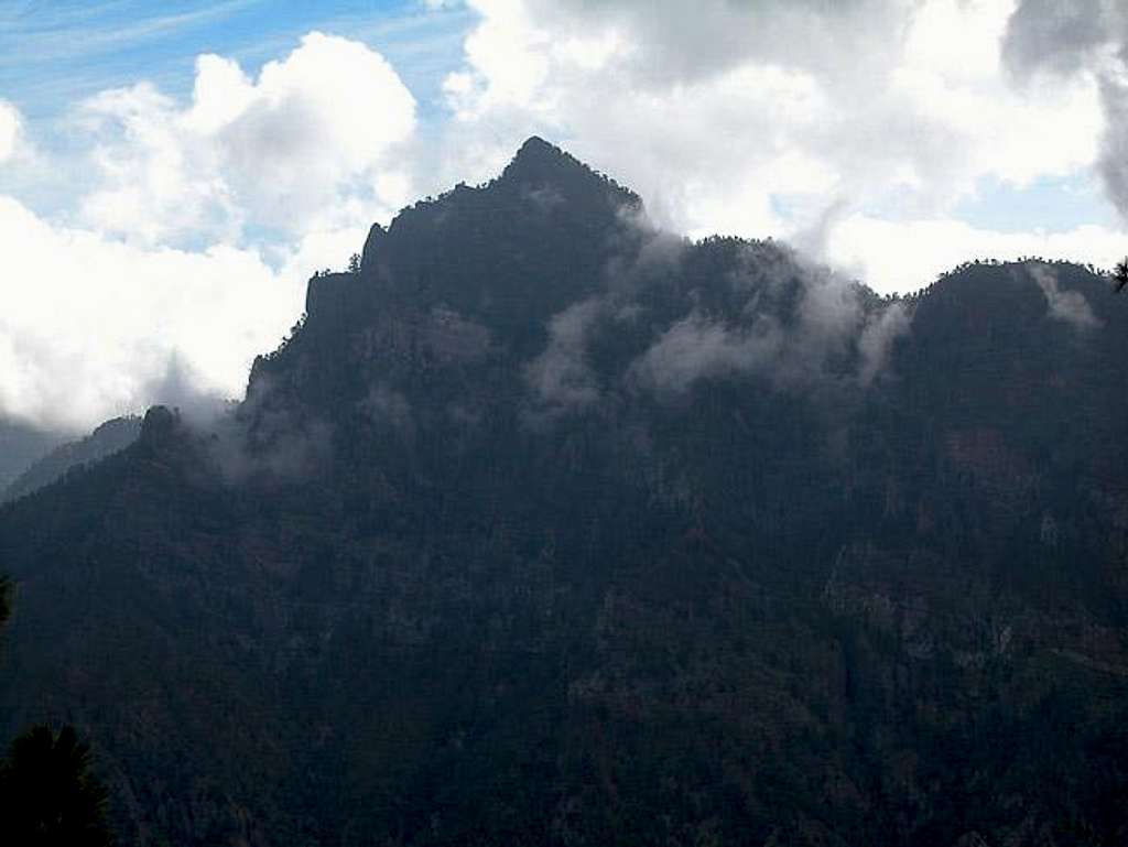 The Pico Bejenado north face...