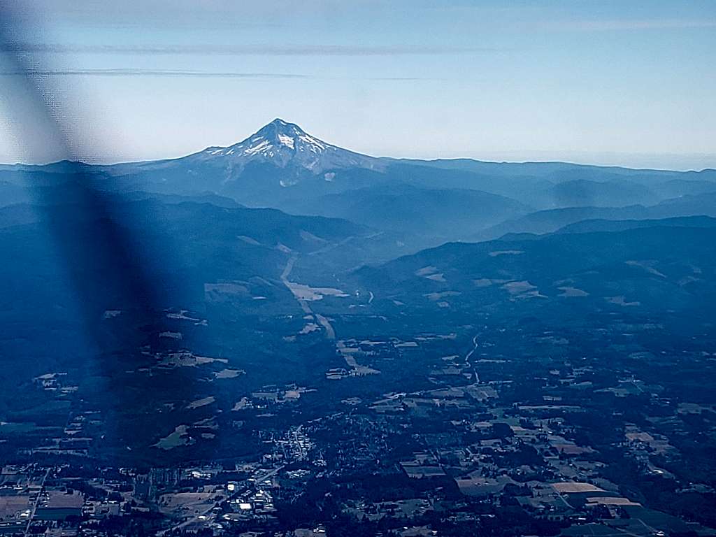 Mt. Hood from plane