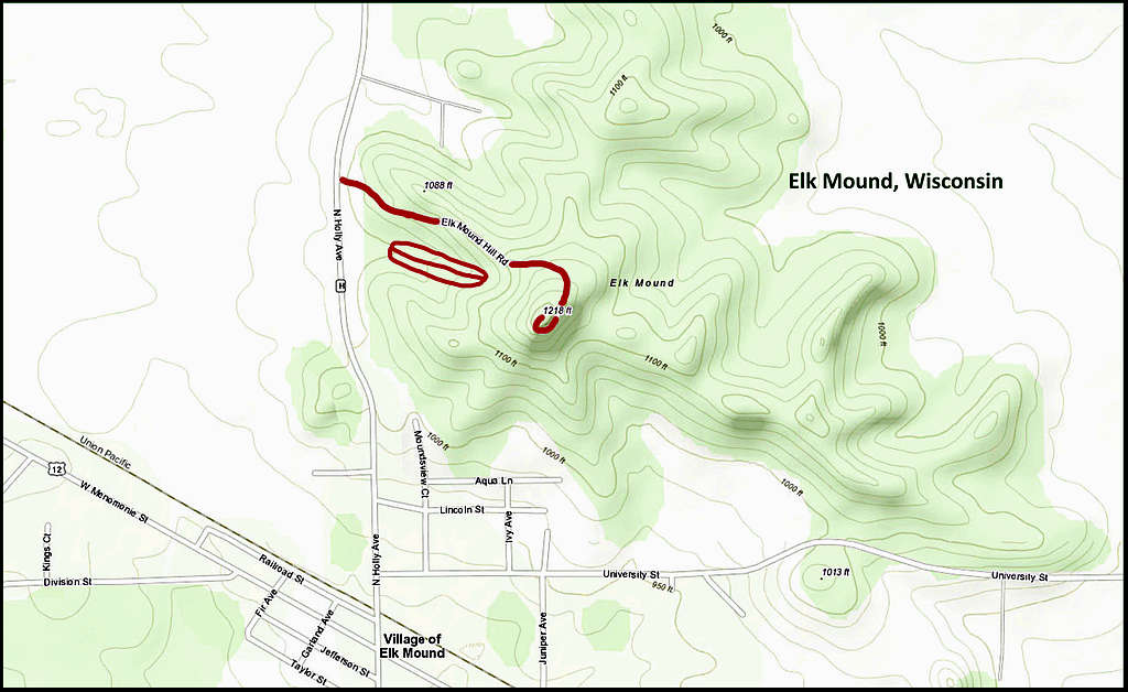 Elk Mound Map