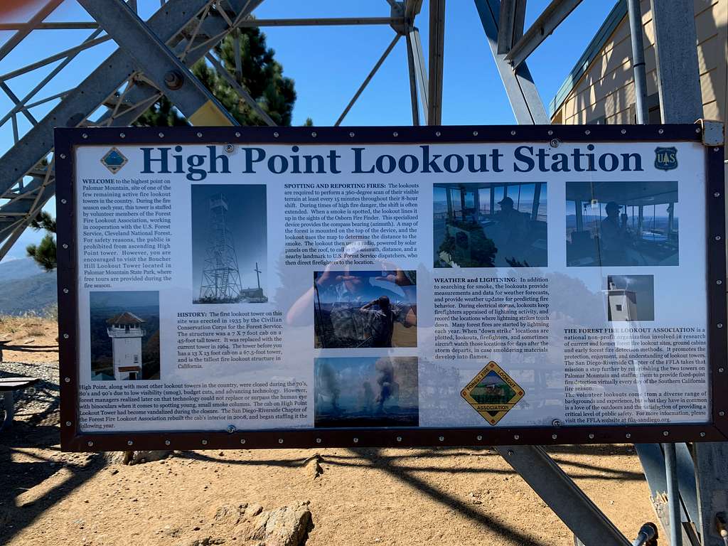 Interpretive Display at High Point Fire Tower