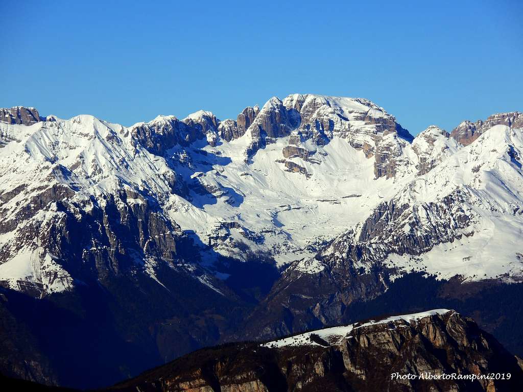 Cima Tosa and Cima d'Ambiez, Monte Casale in foreground