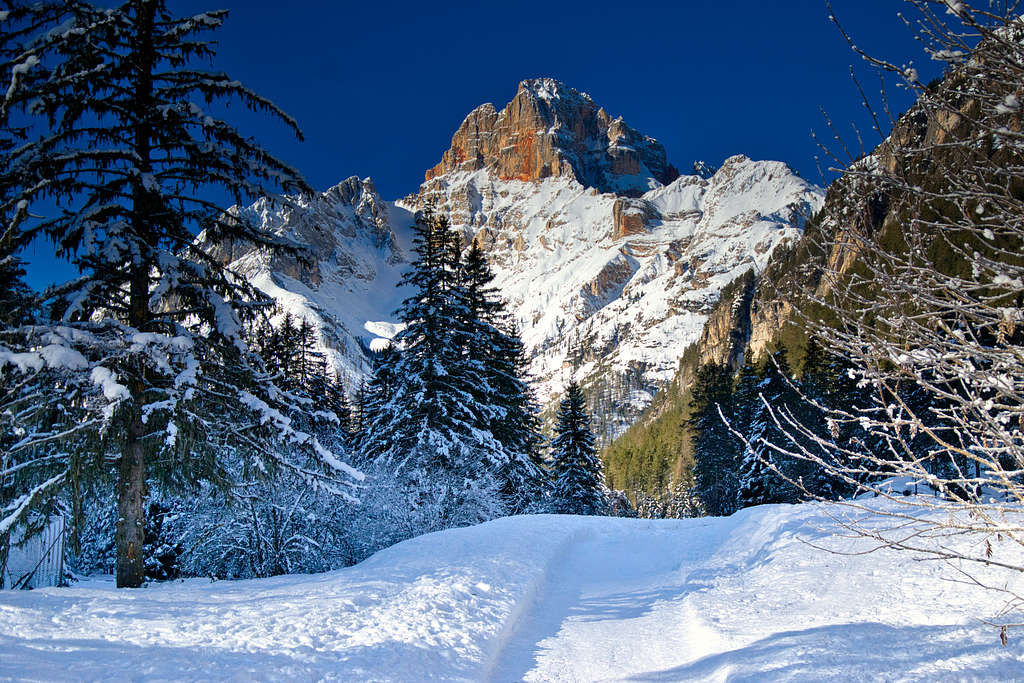 Croda Rossa d'Ampezzo / Hohe Gaisl in winter
