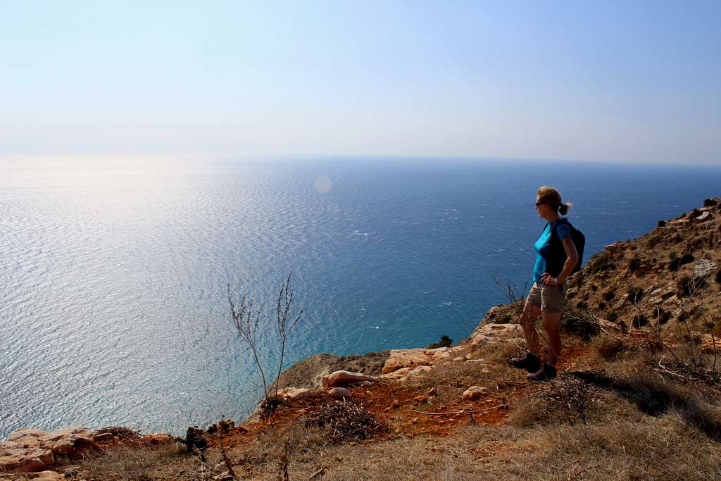 Blue Mediterranean views. Cape Aspro