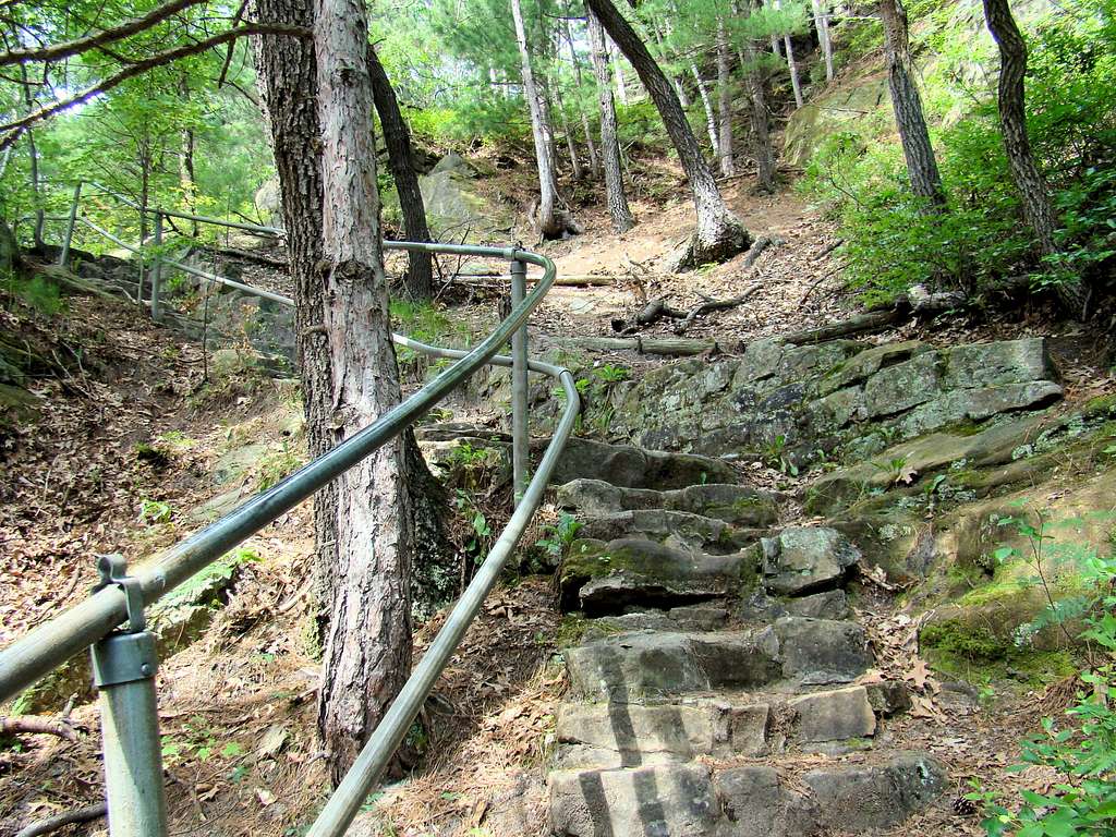 Mill Bluff Trail Upper Stairway