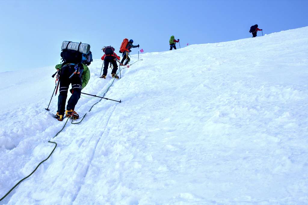 Steep section in the icefall