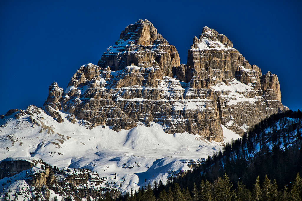 Cima Ovest and Cima Grande from the south