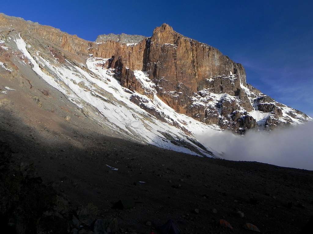 Western Breach from Arrow Glacier Camp (Kilimanjaro)