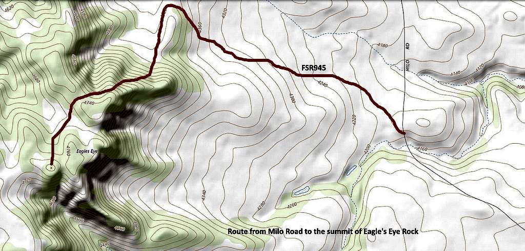 Eagles Eye Rock Trail Map