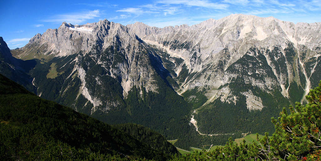 Wetterstein mountains panorama