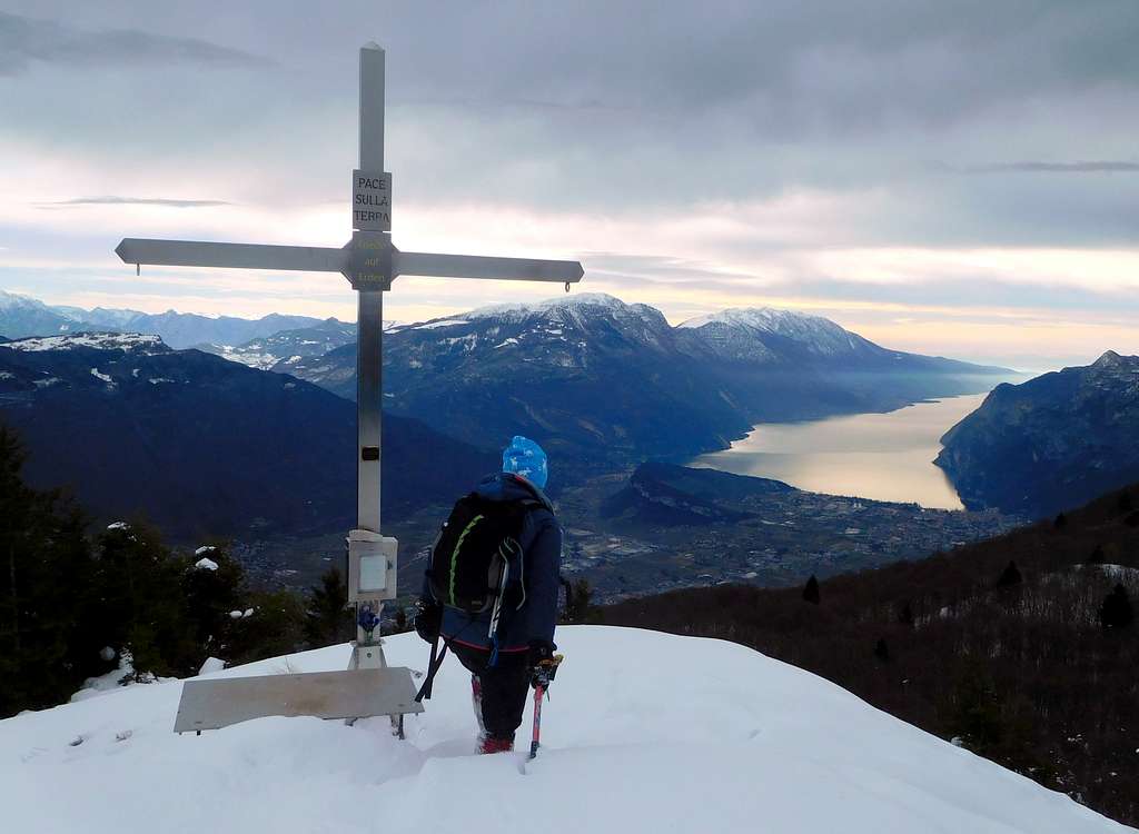 On the top of Monte Biaina in winter