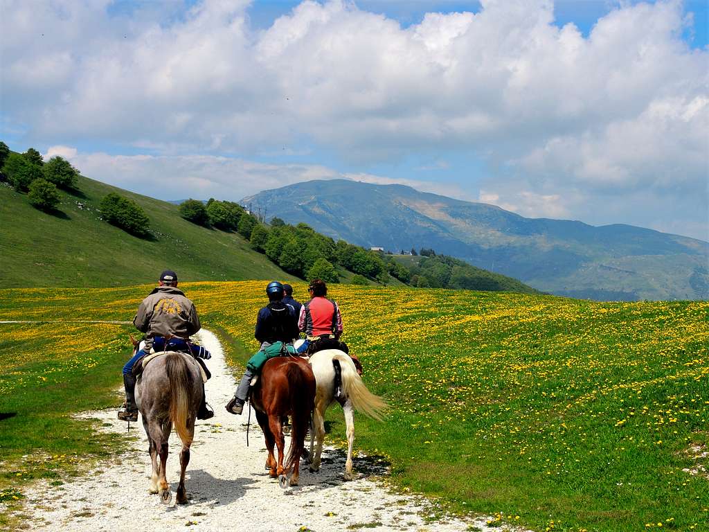 Riders near Corno della Paura