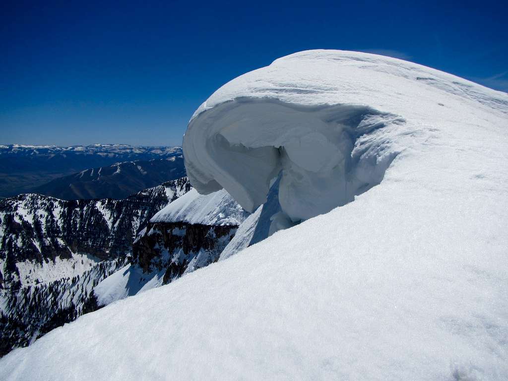 North Timpanogos Peak summit cornice