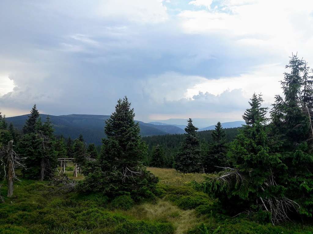 View from Praděd towards Mravenečník