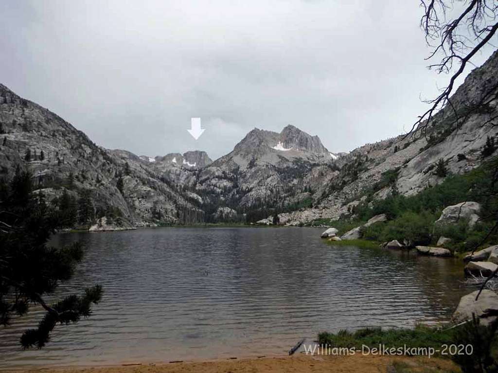 Juggernaut as seen from Barney Lake's eastern shore