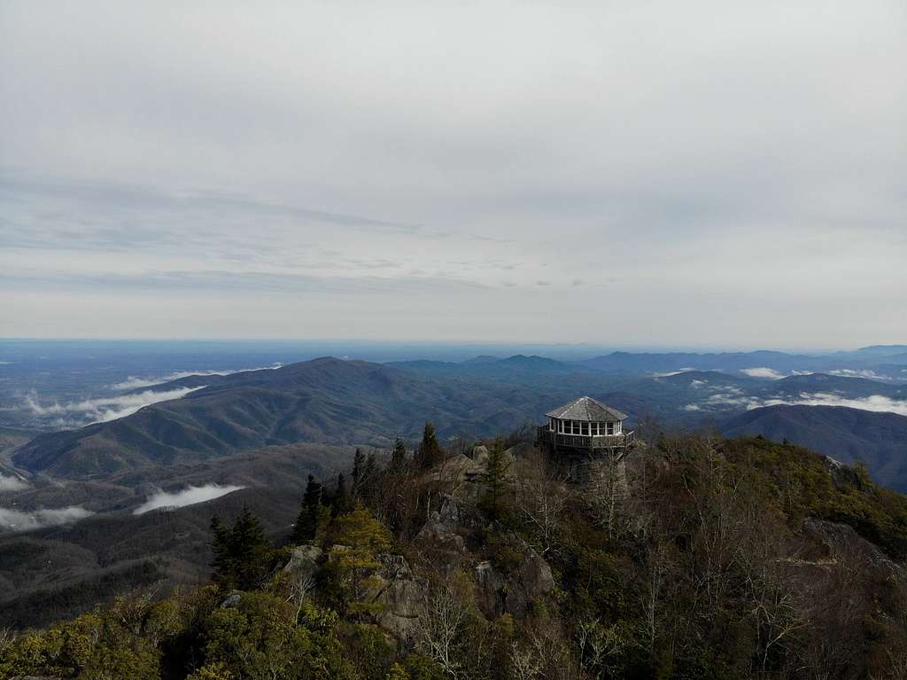 Mount Cammerer Fire Tower: Taken from Drone 3/22/2020