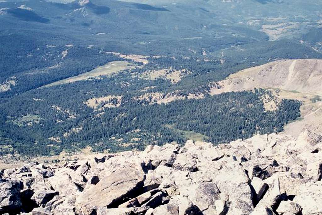 View from summit of Mt. Ouray...