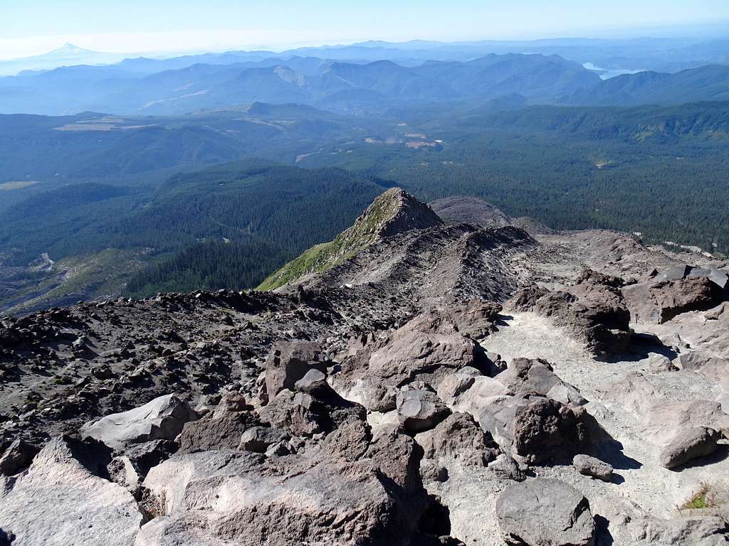 St Helens:  View Back Down Monitor Ridge